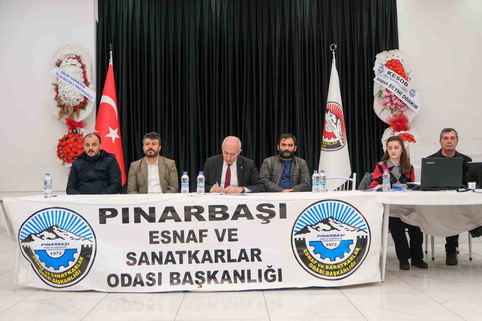 Pınarbaşı Esnaf Odası’nda üyeler Bedir’i seçti
