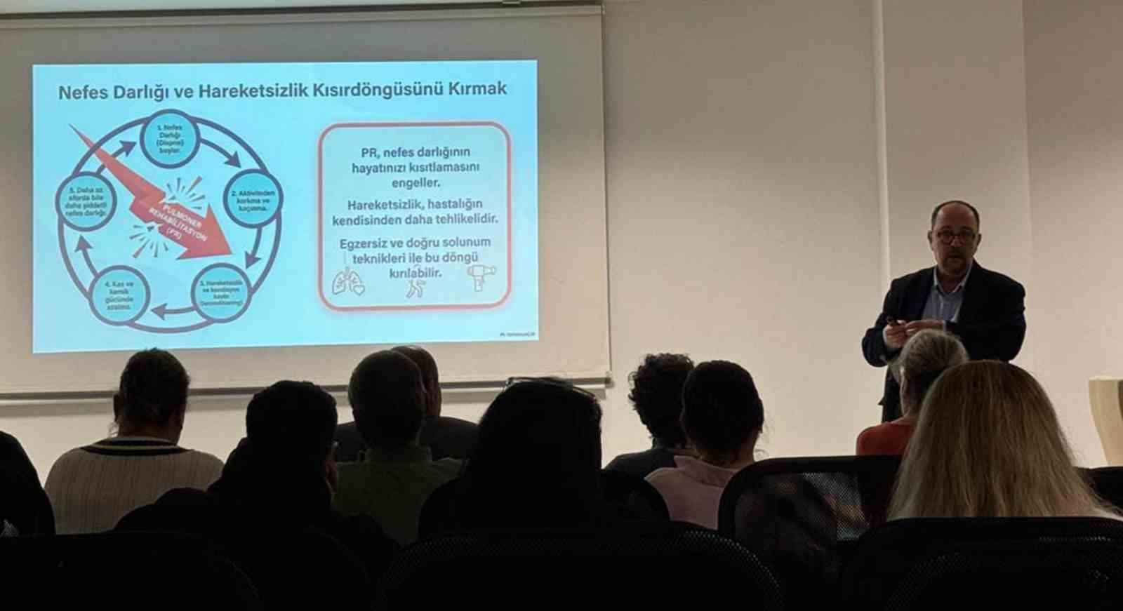 ‘Pulmoner Rehabilitasyon Haftası’nda hastalara bilgilendirme eğitimi

