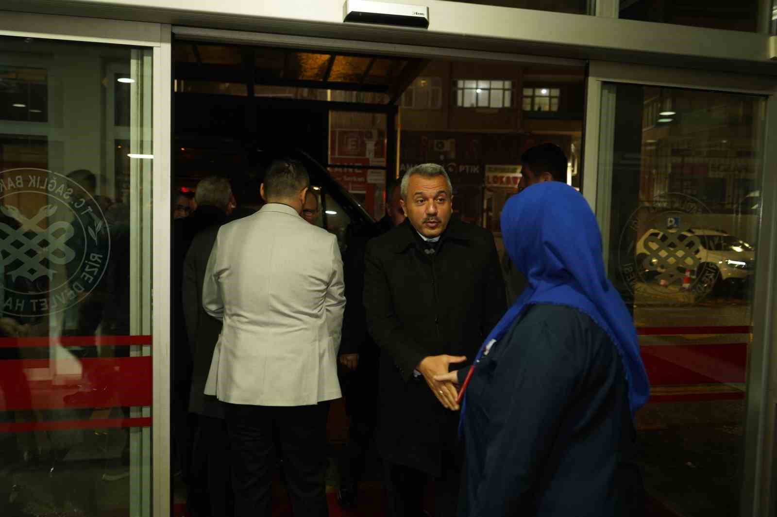 Rize protokolünden yeni yıla çalışarak girenlere ziyaret
