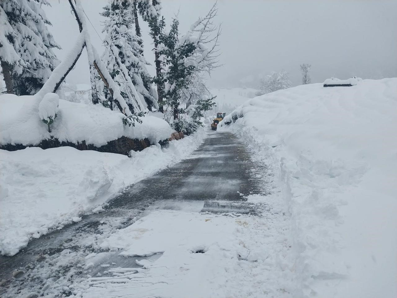 Rize’de 51 köy yolu kar yağışı nedeniyle ulaşıma kapandı
