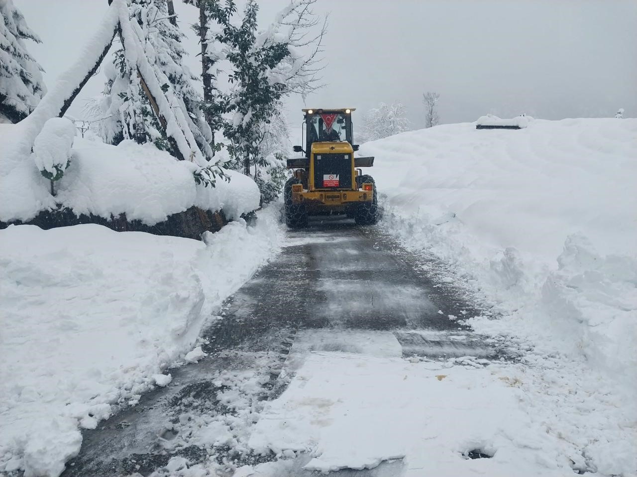 Rize’de 51 köy yolu kar yağışı nedeniyle ulaşıma kapandı
