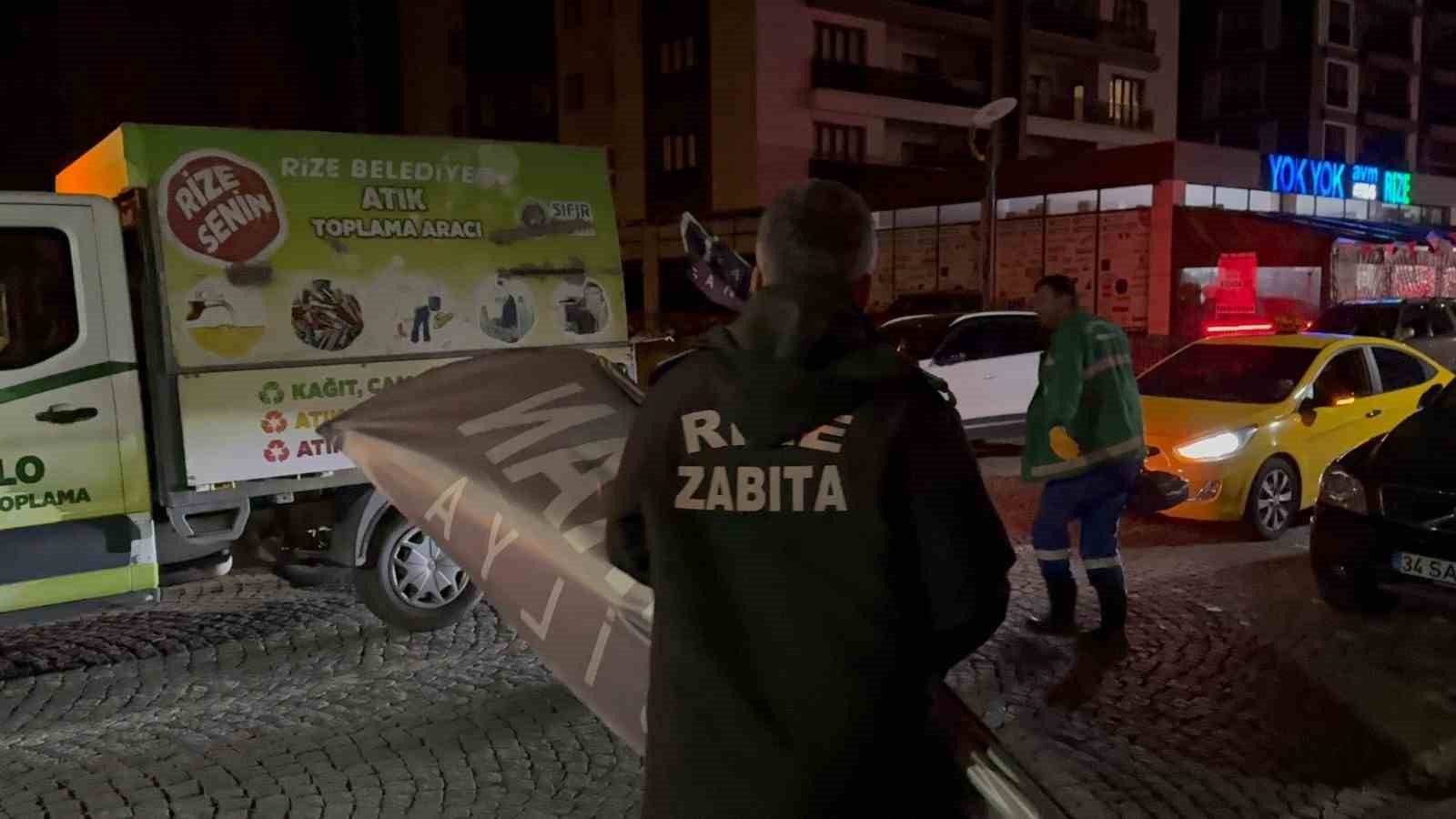 Rize’de kaldırım işgallerine yönelik reklam operasyonu
