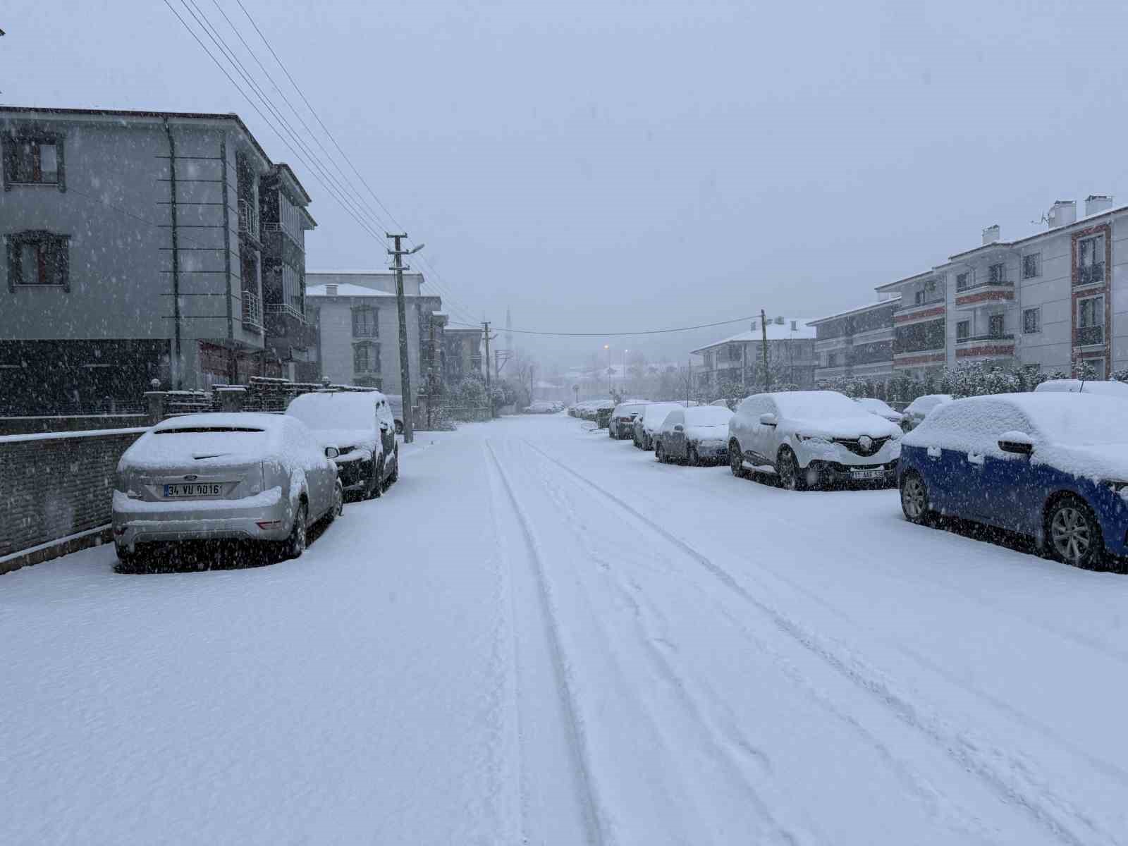 Sakarya yeni yıla karla uyandı: Şehir merkezinde lapa lapa yağıyor
