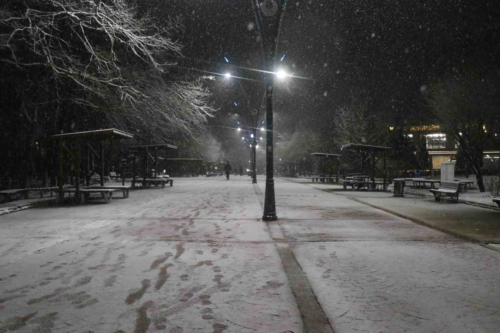 Sakarya’da lapa lapa kar yağışı başladı

