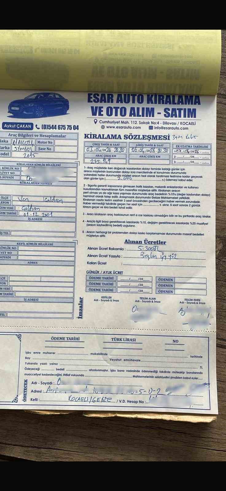 Saldırganlar kiralık aracı geri vermemiş: Teslim süresi dün dolmuş
