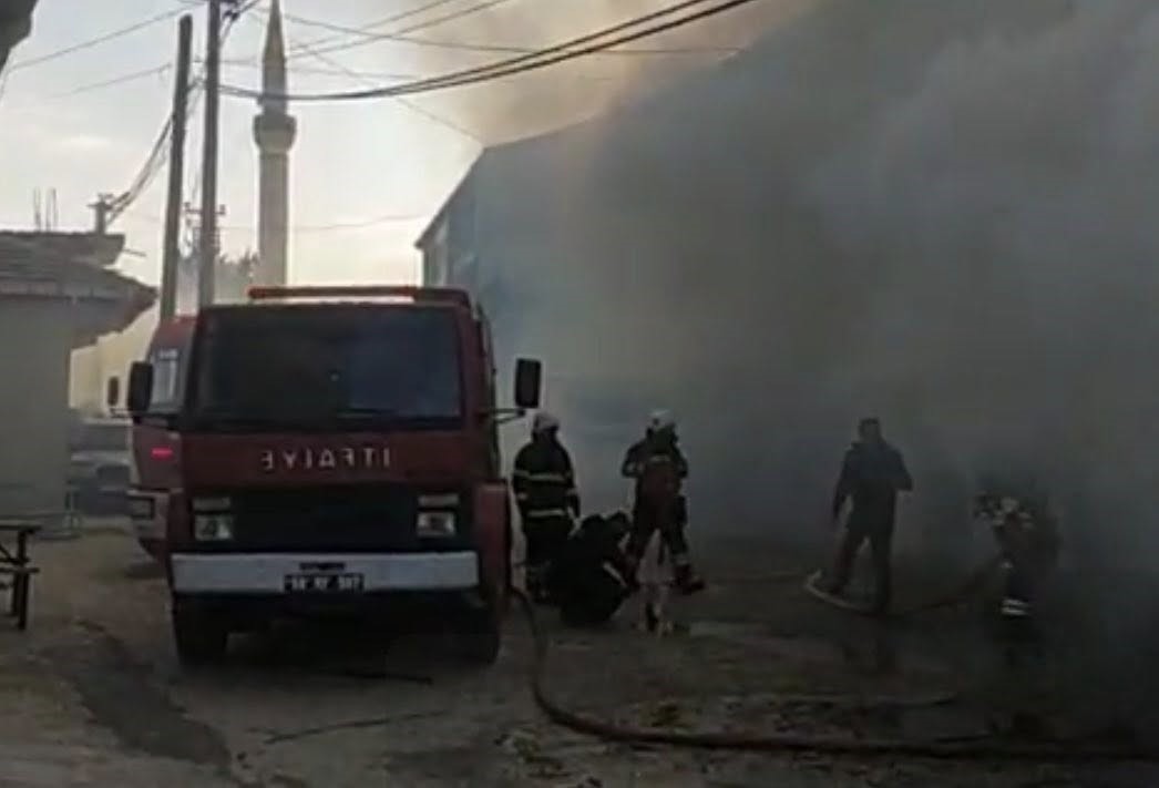 Saman yüklü tır yangında kül oldu
