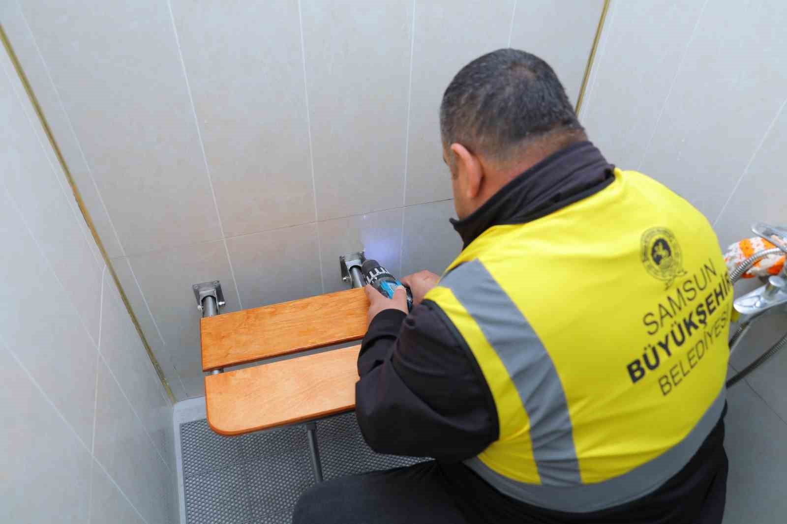 Samsun Büyükşehir’den 17 ilçeye ev içi tutunma aparatı desteği
