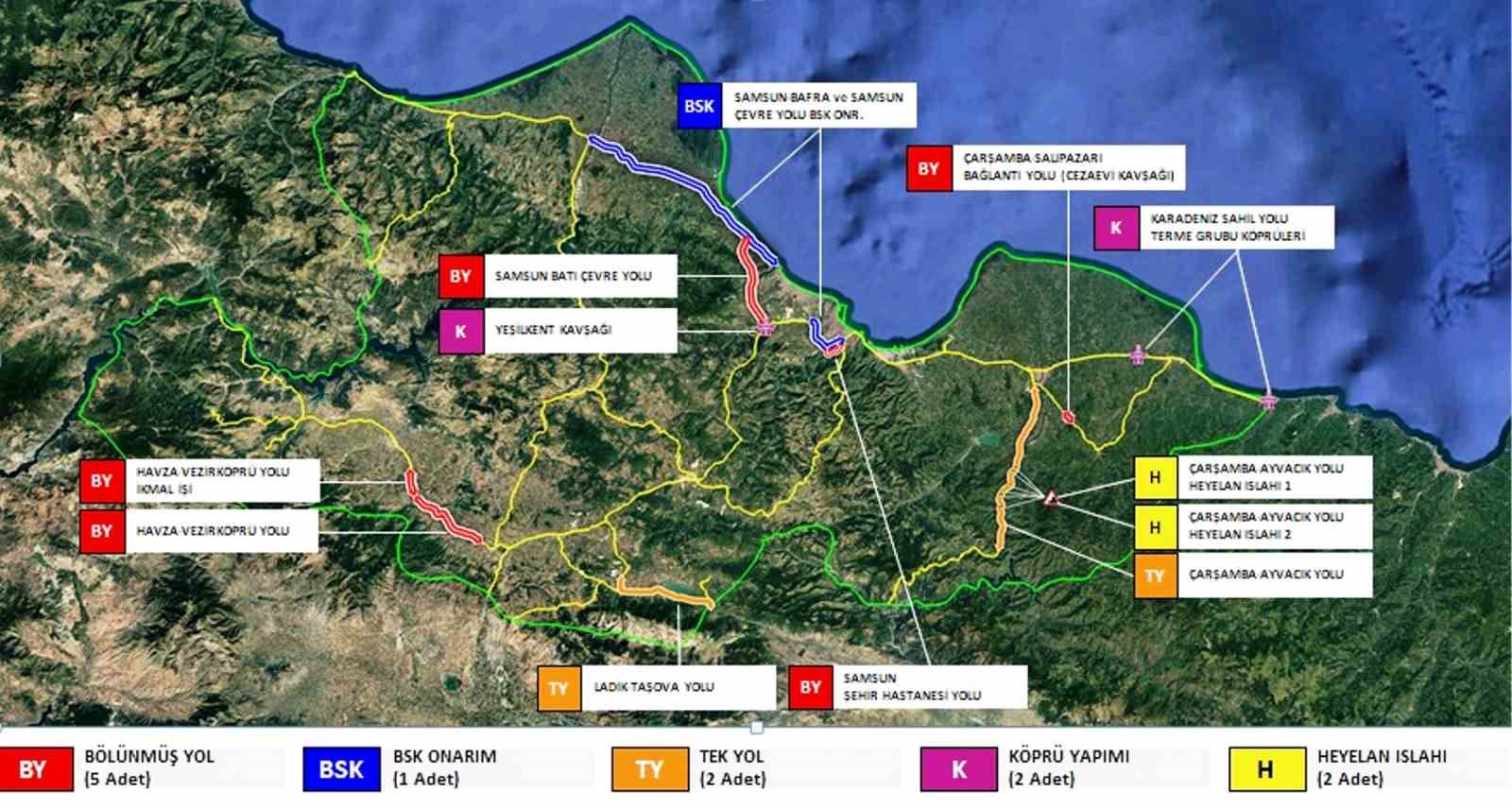 Samsun’a 27 milyar TL’lik yol yatırımı
