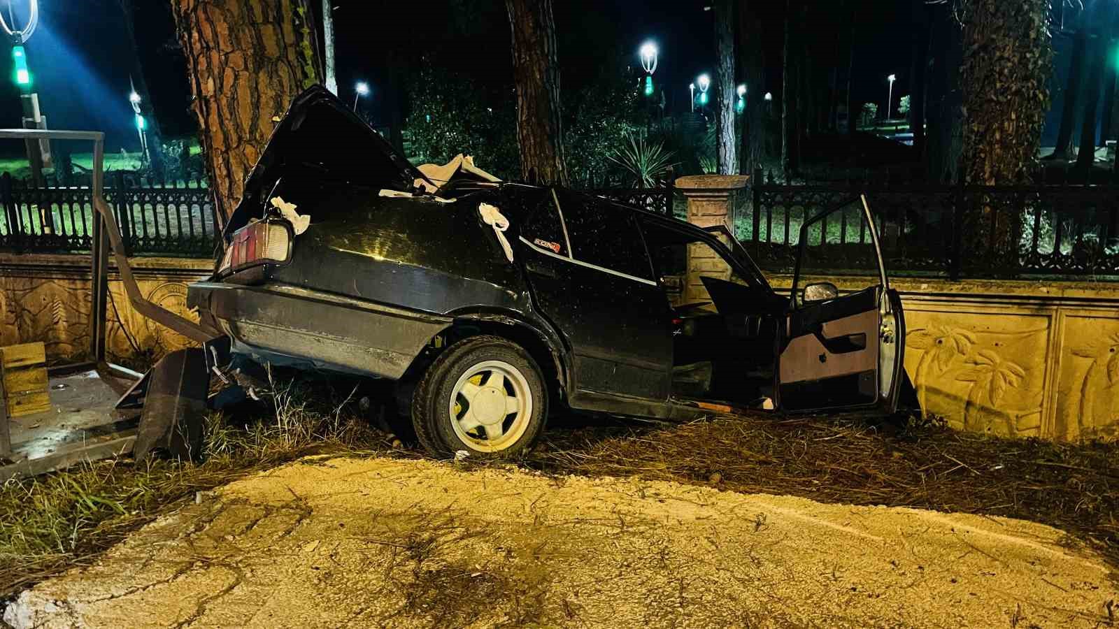 Samsun’da feci kazada otomobil hurda yığınına döndü: 1 yaralı
