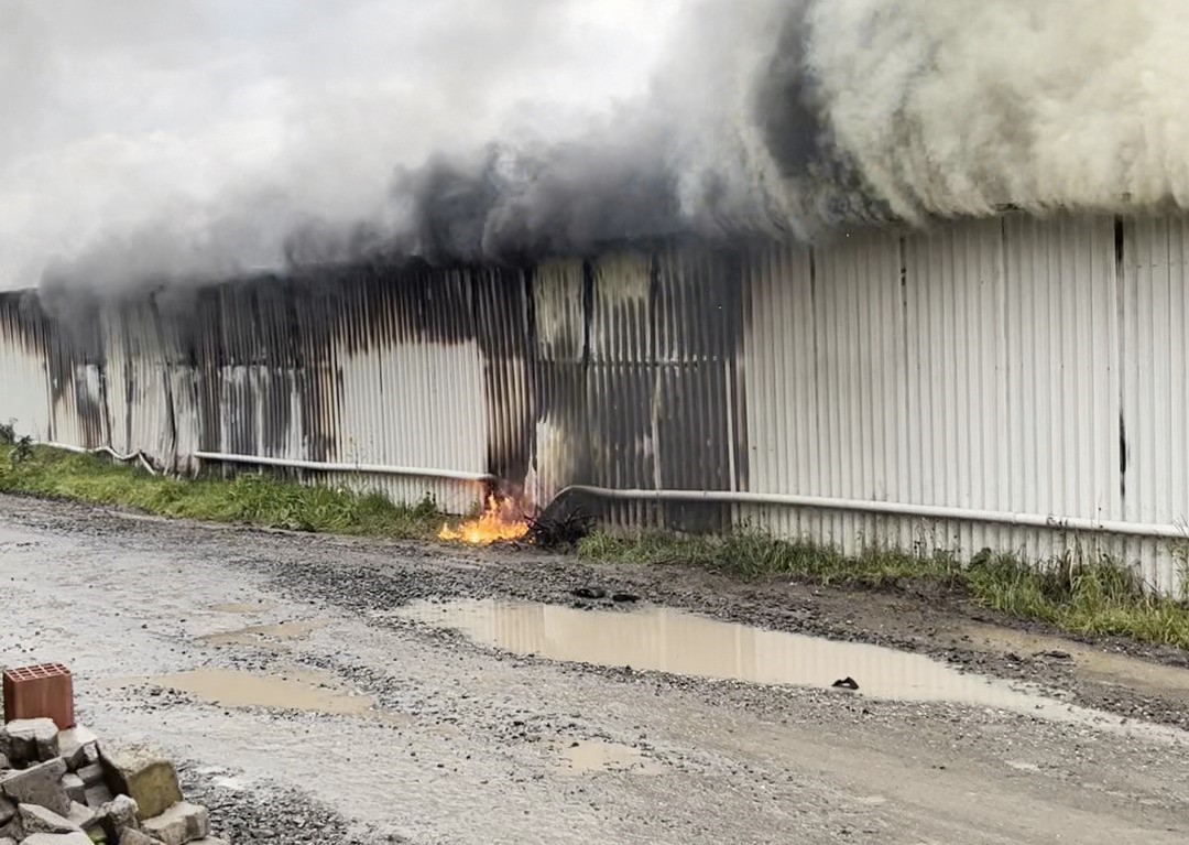 Samsun’da şantiyede yangın
