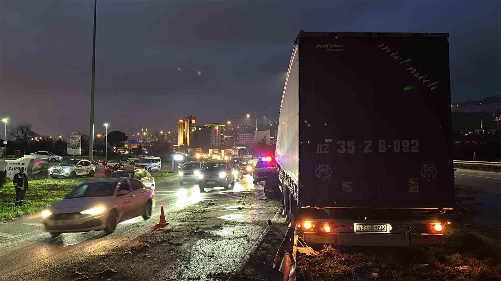 Samsun’da tır devrildi: 1 yaralı
