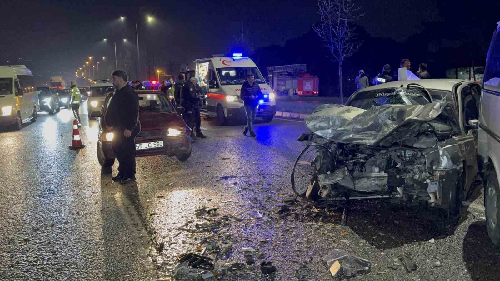 Samsun’da zincirleme trafik kazası: 6 yaralı
