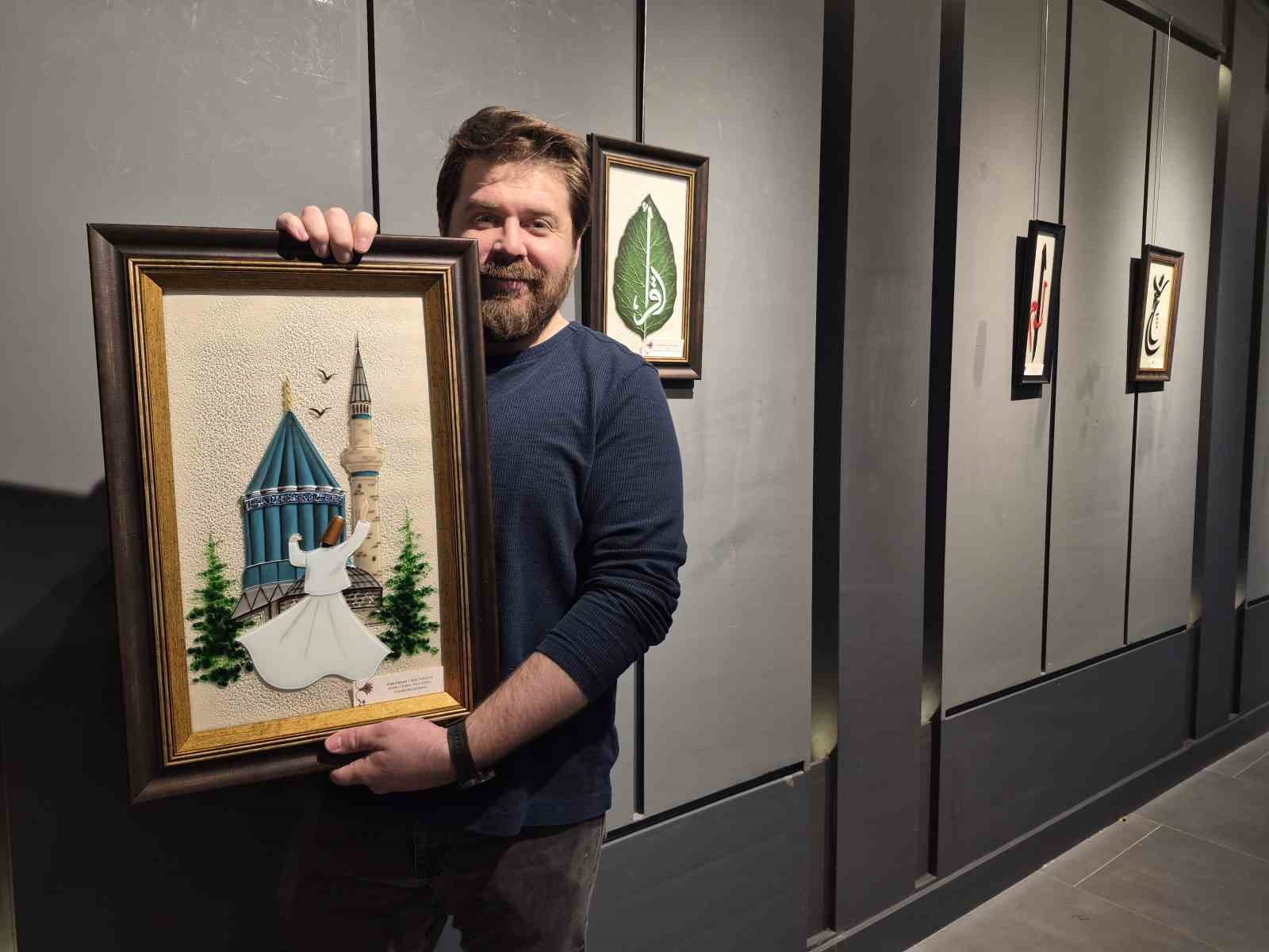 Sanatçı Taha Yoldaş, cam ve hat sanatını birleştirdi
