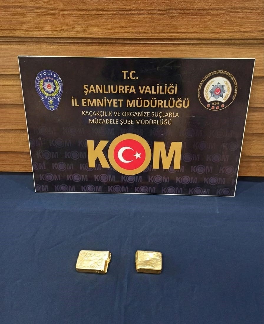 Şanlıurfa’da 1 kilogram gümrük kaçağı altın ele geçirildi: 1 tutuklama
