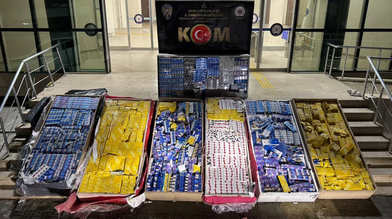 Şanlıurfa’da 40 bin paket kaçak sigara ele geçirildi
