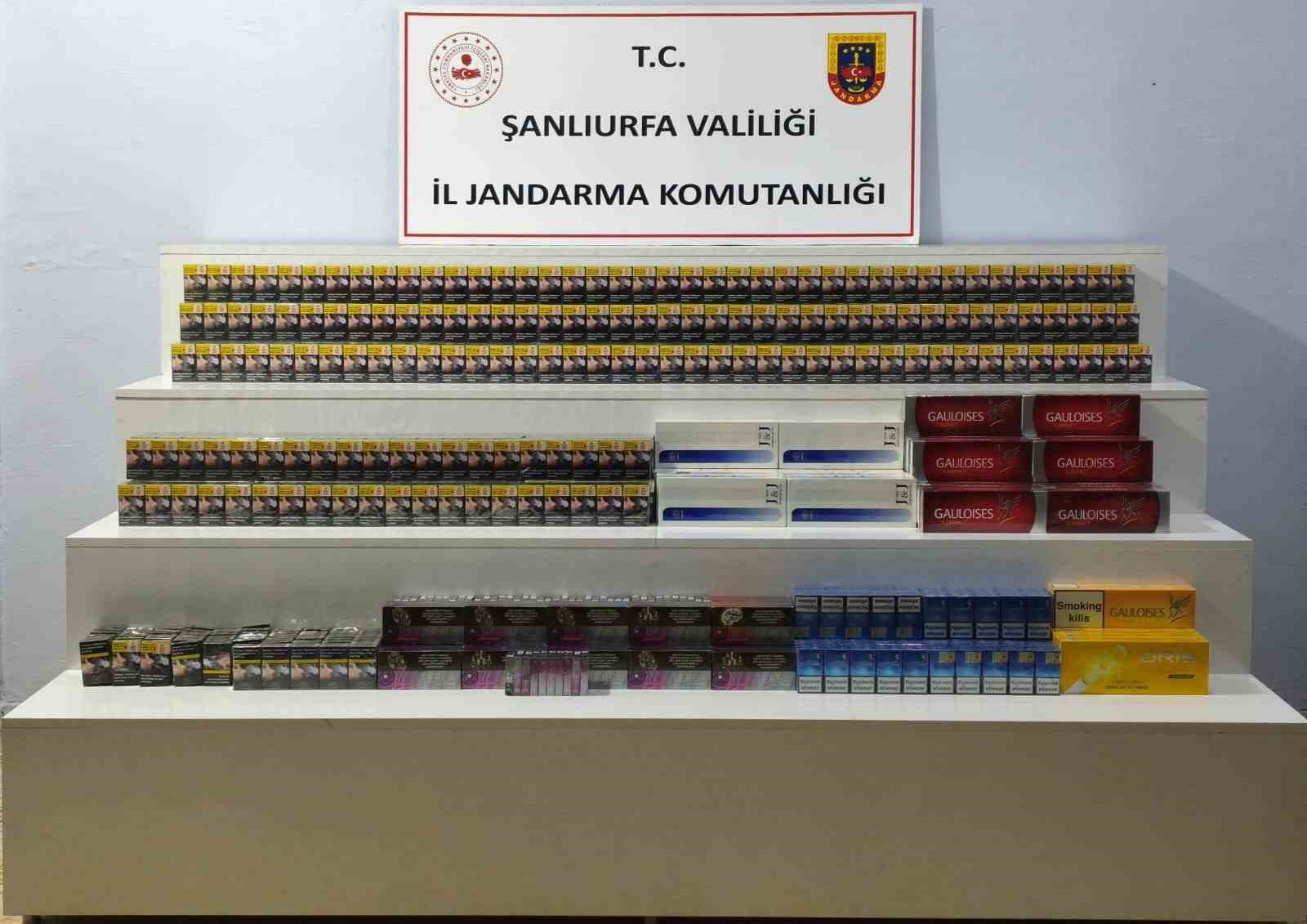 Şanlıurfa’da 6 bin 180 paket gümrük kaçağı sigara ele geçirildi
