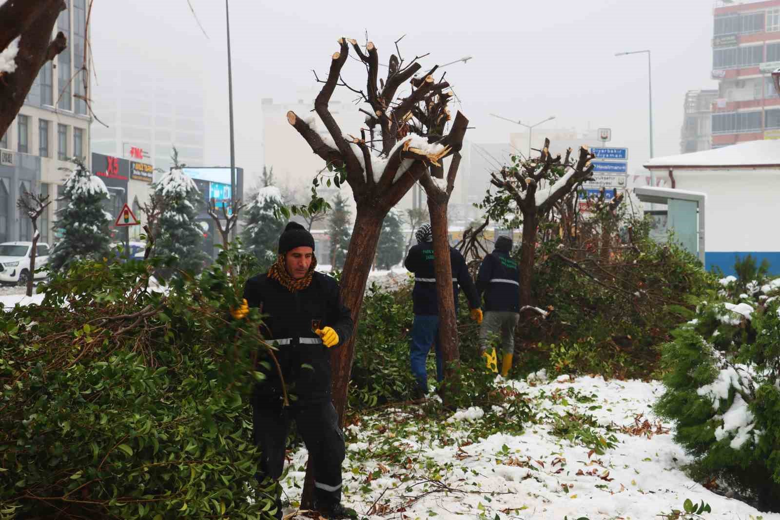 Şanlıurfa’da kar temizliği sürüyor
