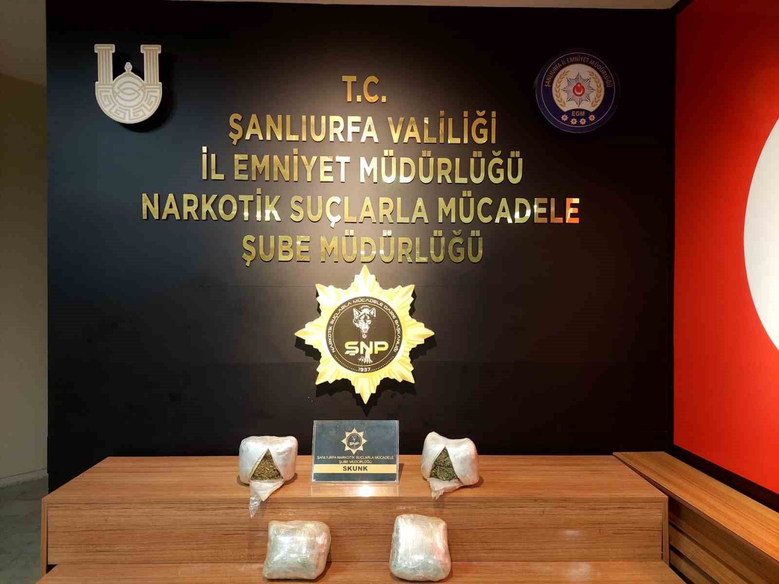 Şanlıurfa’da uyuşturucu operasyonu: 2 gözaltı
