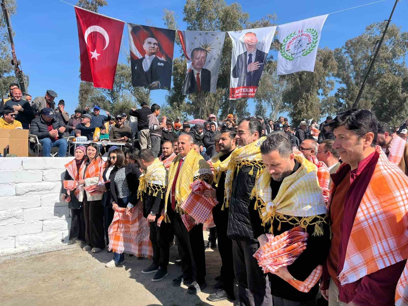 Şap karantinası kalktı, deve güreşleri İncirliova’da başladı
