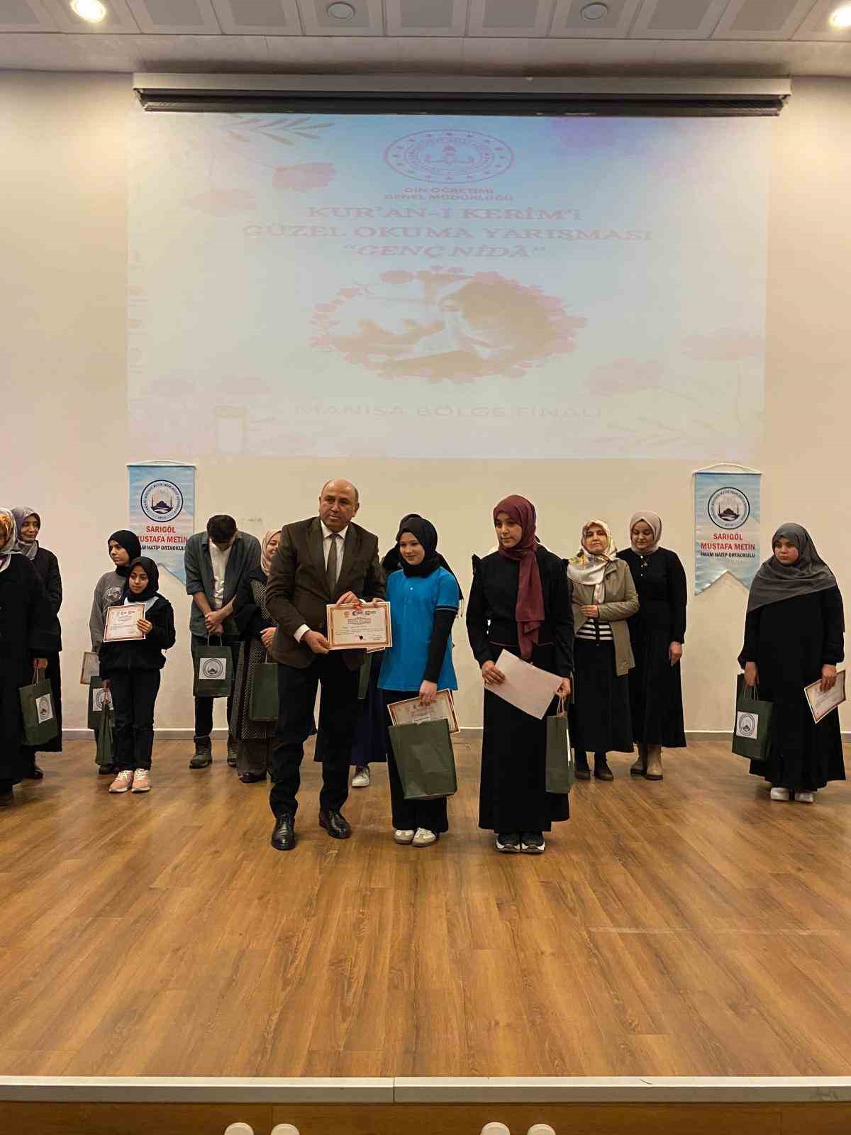 Sarıgöl’de "Genç Nida Kur’an-ı Kerim’i Güzel Okuma Yarışması" yapıldı
