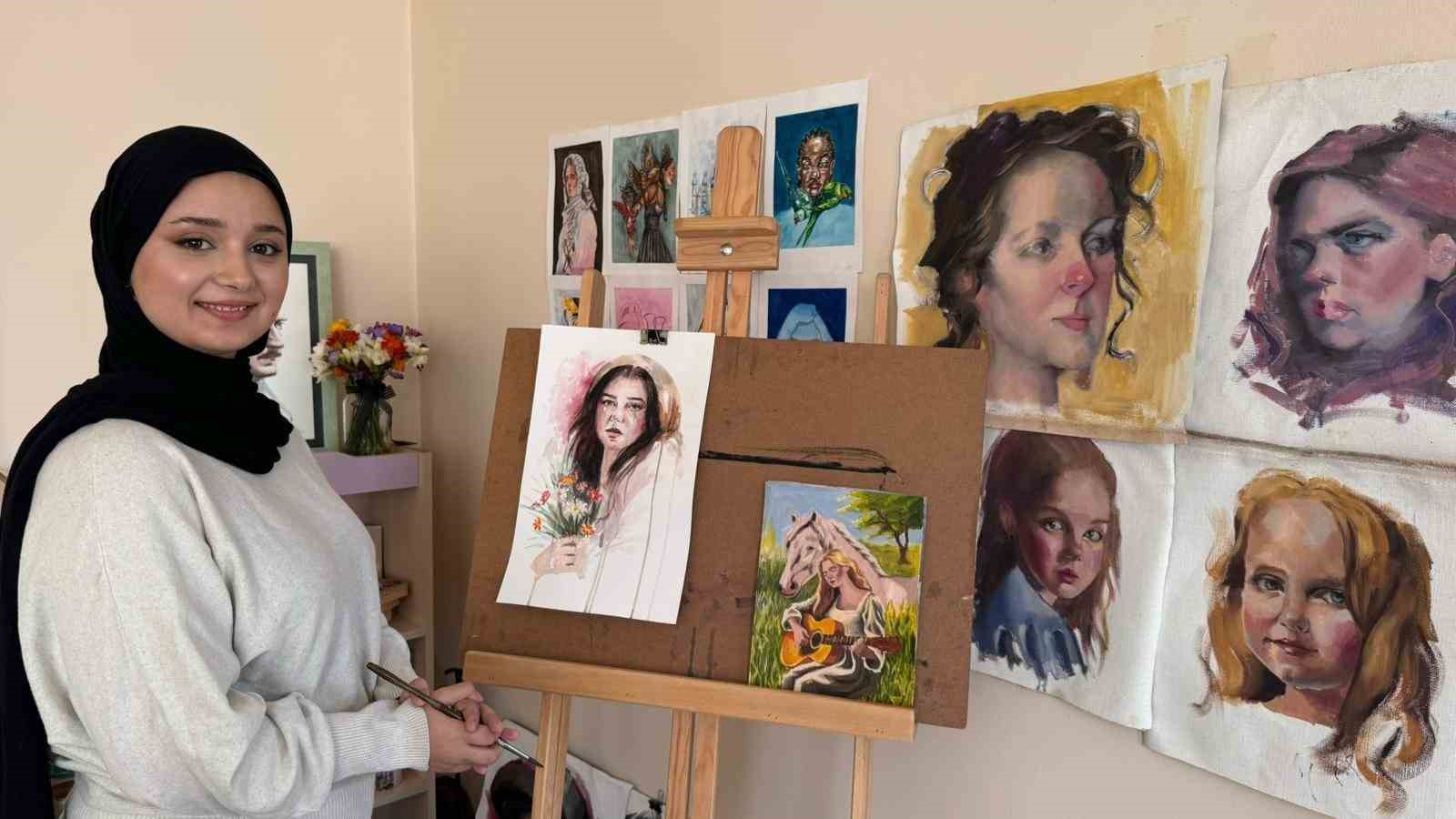 Savaşın içinden doğan sanatçı: Kadınların hikayesini tuvale yansıtıyor
