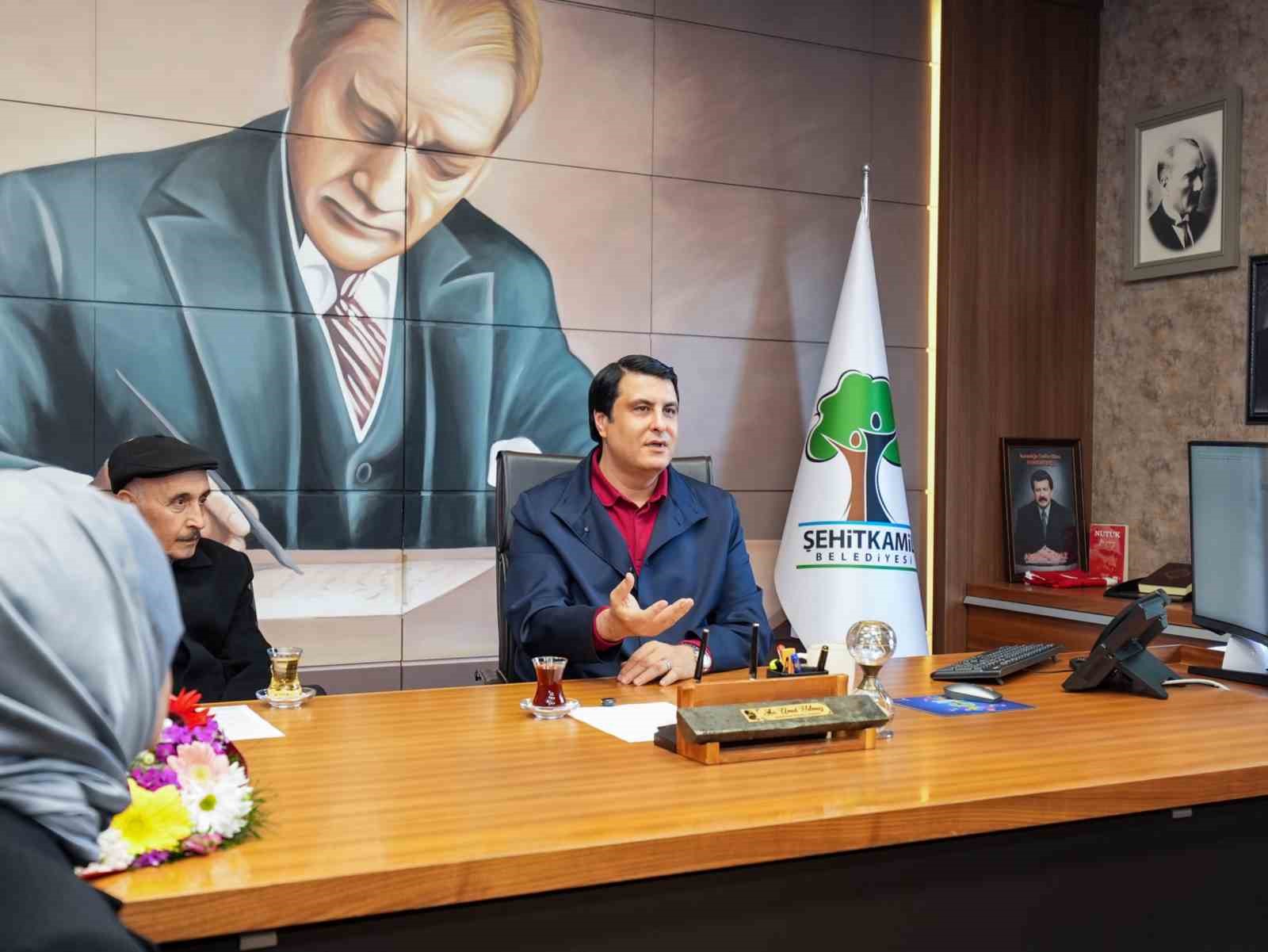 Şehit ailelerinden Başkan Yılmaz’a destek ziyareti
