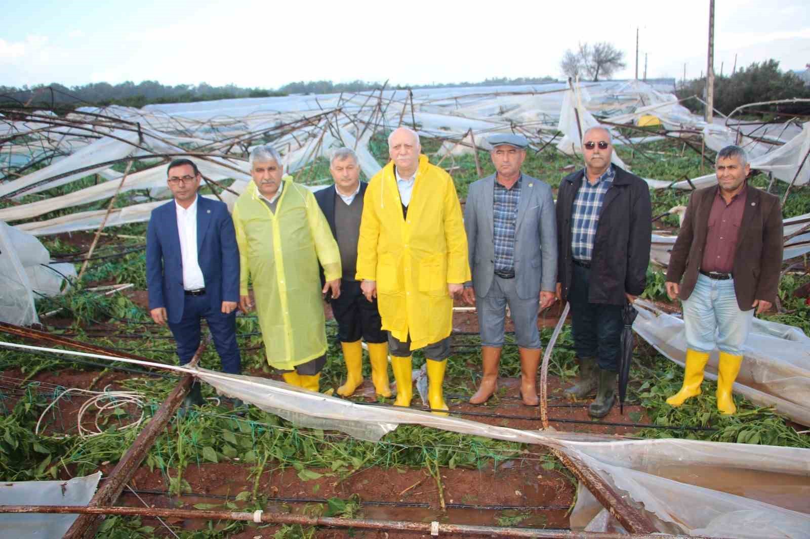 Şemsi Bayraktar’dan sel ve hortumdan zarar gören Antalyalı üreticiler için destek talebi
