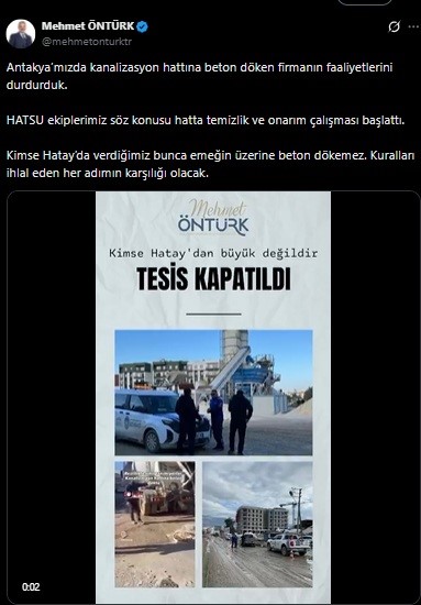 "Senin vicdanın kabul ediyor mu" sözlerine aldırış etmeden kanalizasyona beton döken firmaya rekor ceza
