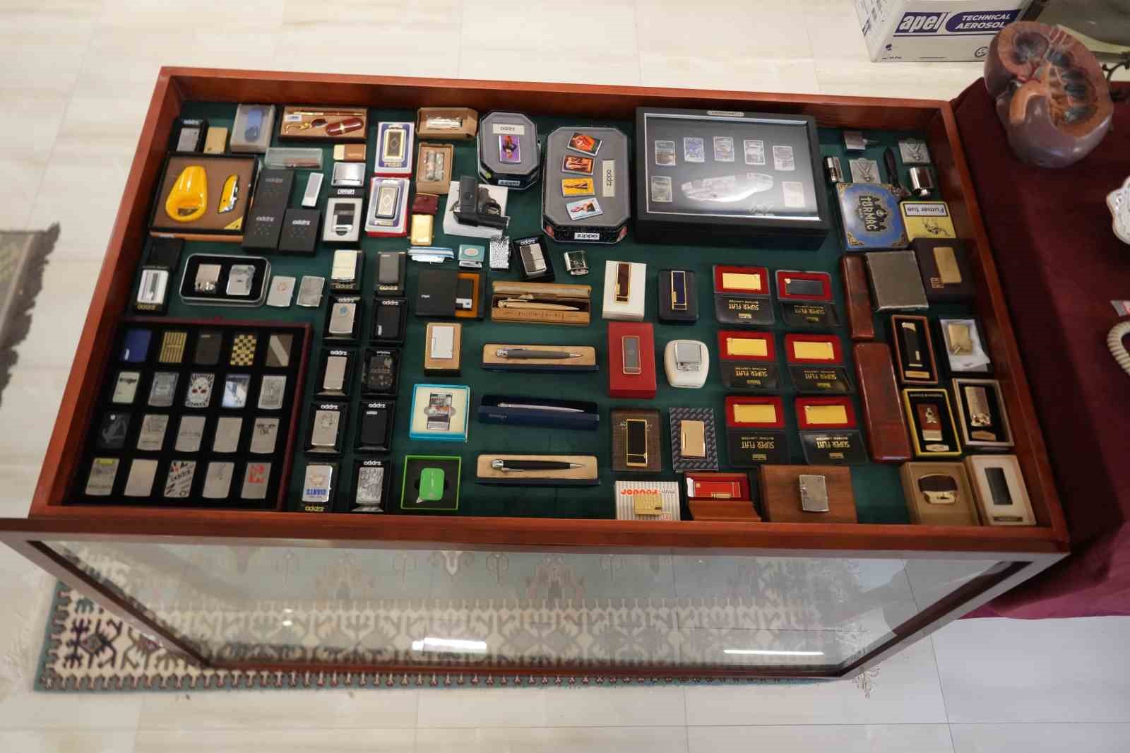 Servet değerindeki çakmaklar görenlerin ilgisini çekiyor
