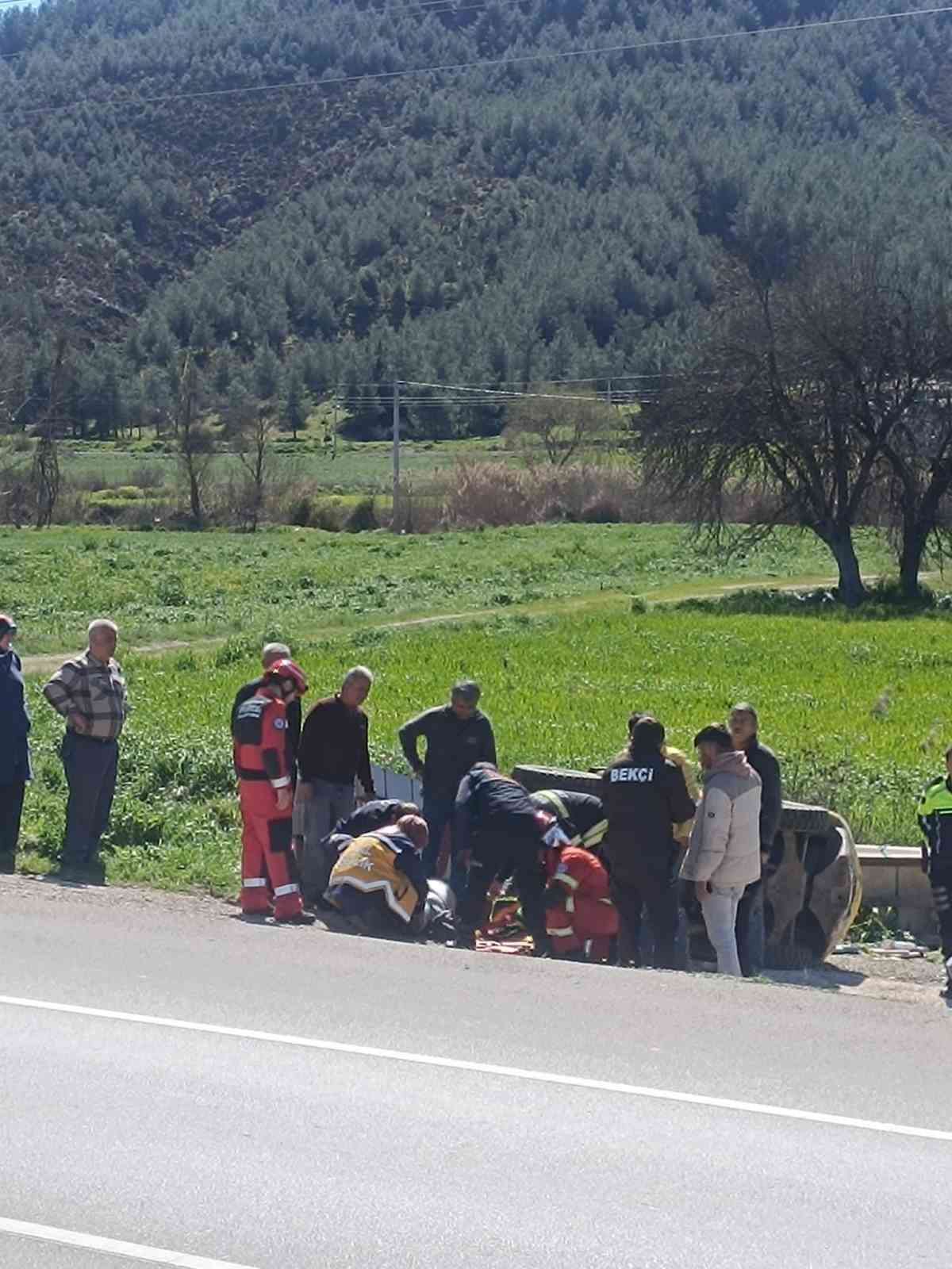 Seydikemer’de forklift devrildi: 1 yaralı

