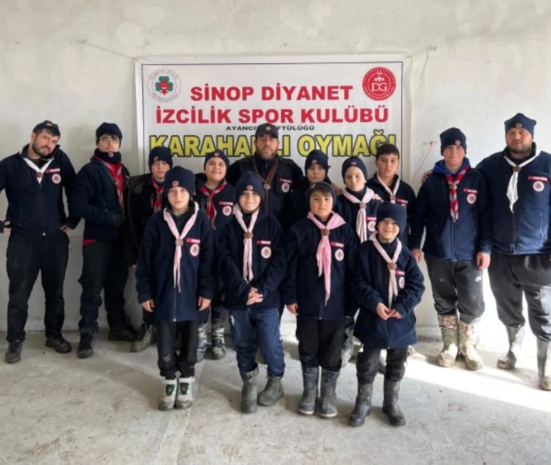 Sinoplu izcilerden zorlu kış kampı
