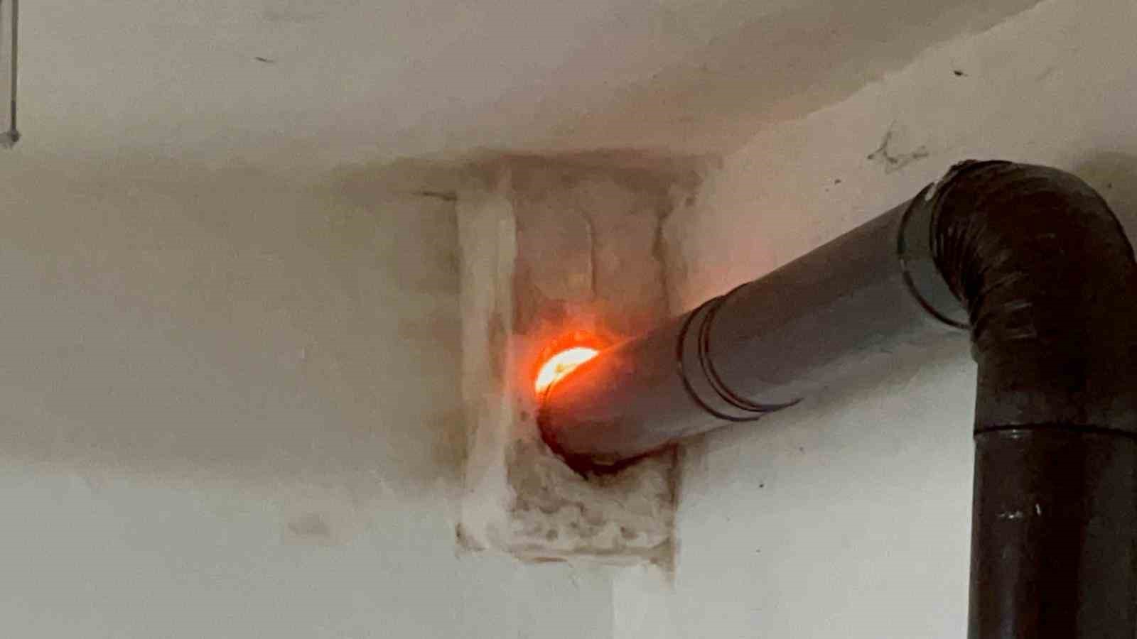 Sinop’ta baca yangını
