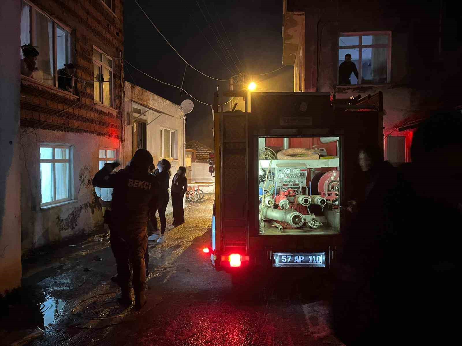 Sinop’ta baca yangını
