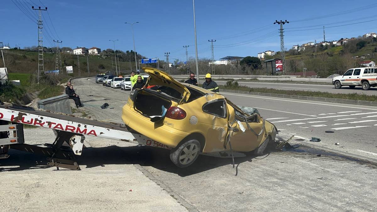 Sinop’ta kontrolden çıkan otomobil takla attı: 1 yaralı
