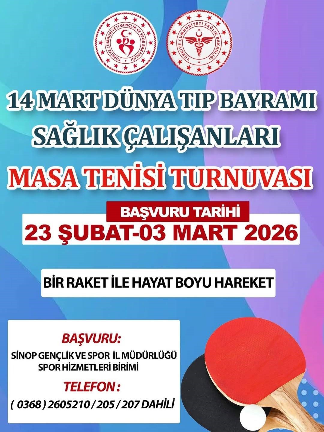 Sinop’ta sağlık çalışanları sporla buluşuyor
