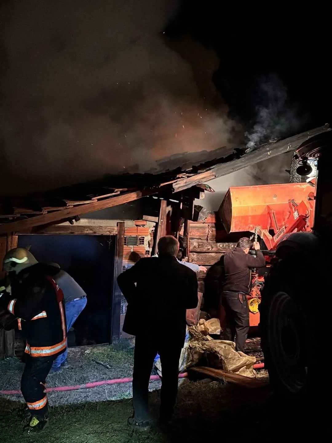 Sinop’ta samanlık yangını
