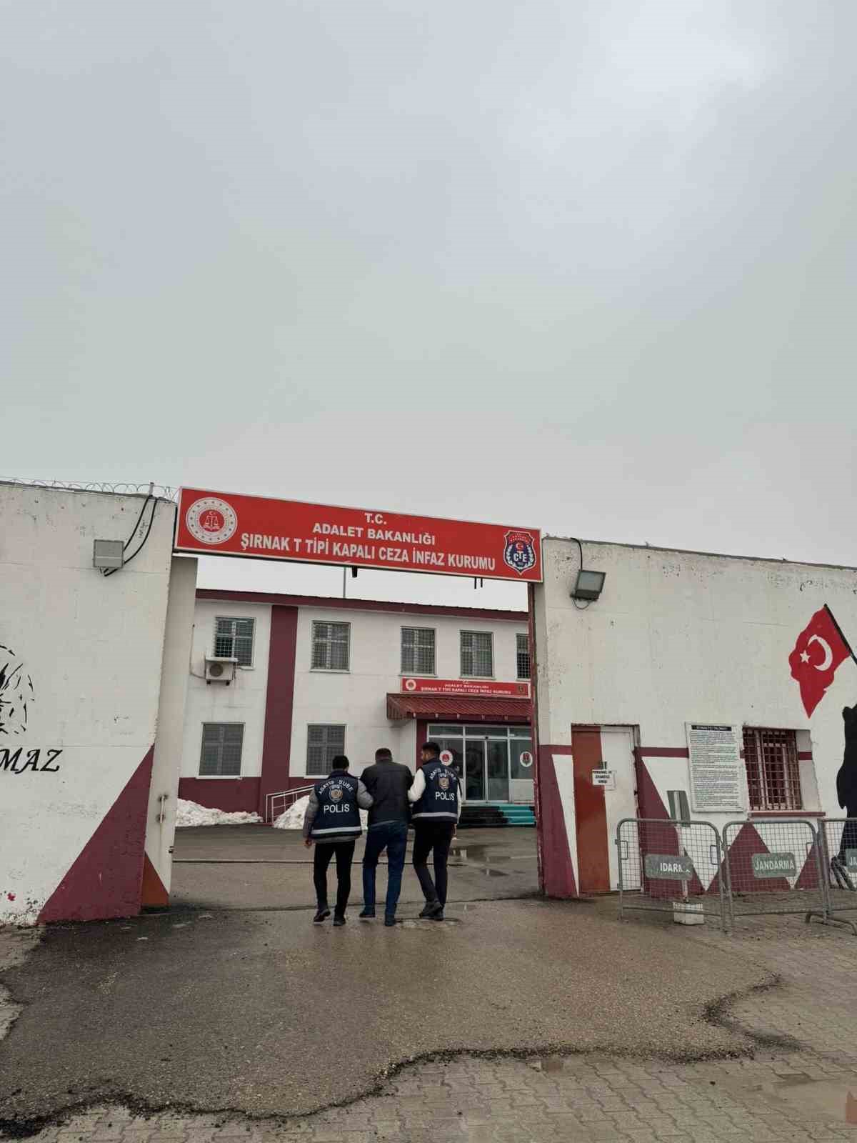 Şırnak’ta 13 yıl 4 ay hapis cezası bulunan şahıs yakalandı
