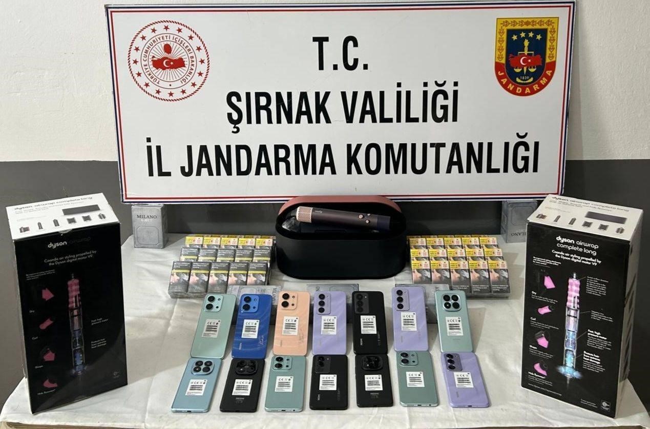 Şırnak’ta jandarma ekiplerinden 20 milyonluk kaçakçılık operasyonu
