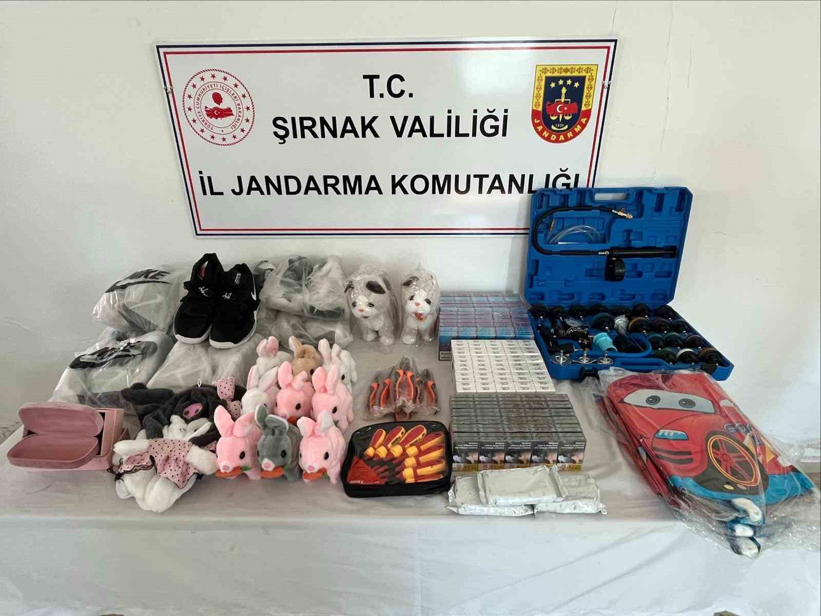Şırnak’ta jandarma ekiplerinden 20 milyonluk kaçakçılık operasyonu
