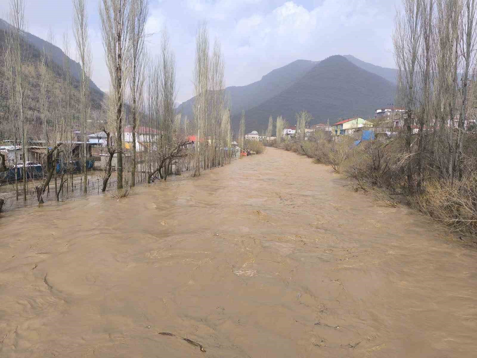 Şırnak’ta şiddetli yağış sonrası Habur Çayı coştu
