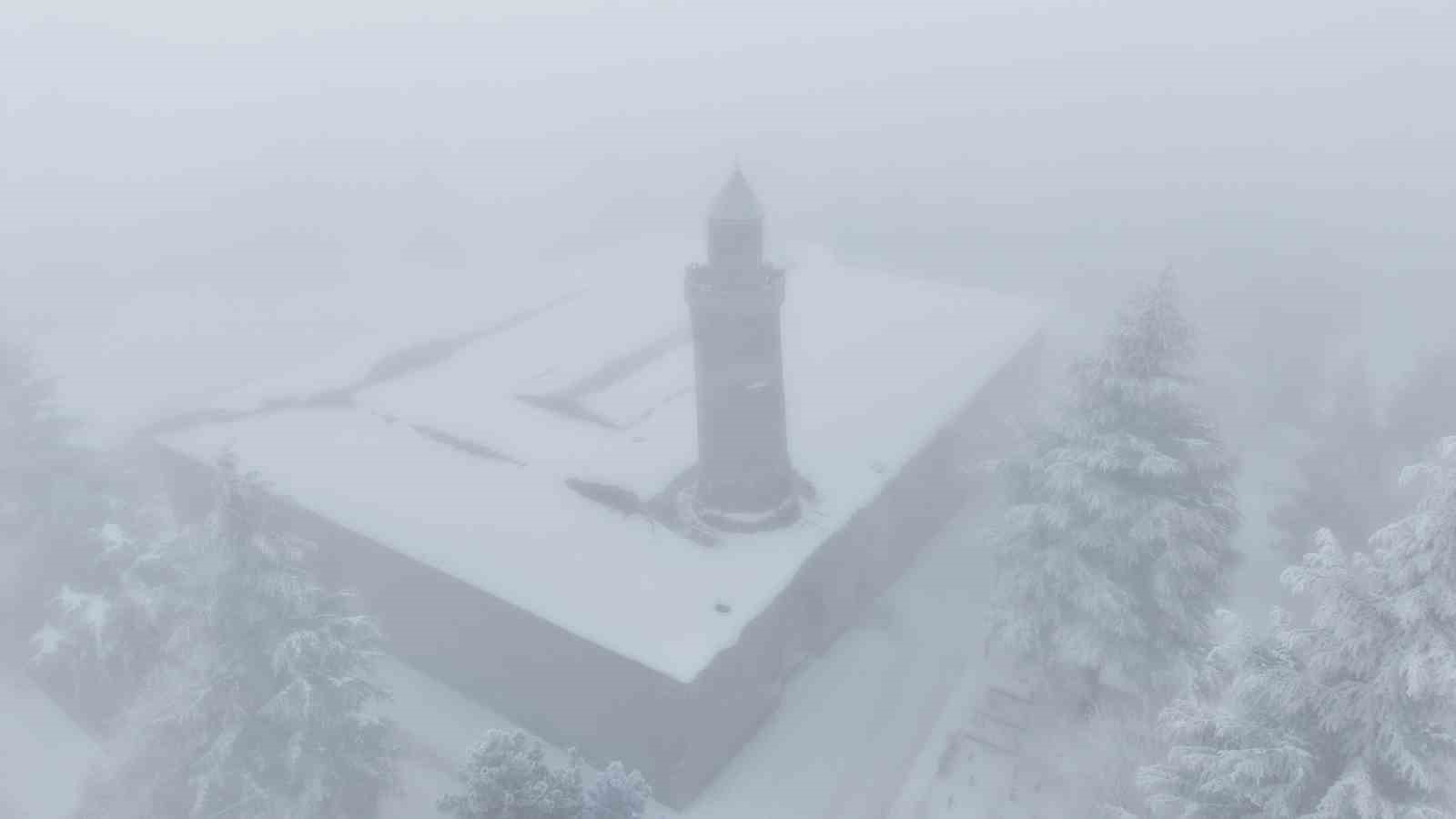 Sis ve kar altındaki Harput, en sessiz günlerini yaşıyor
