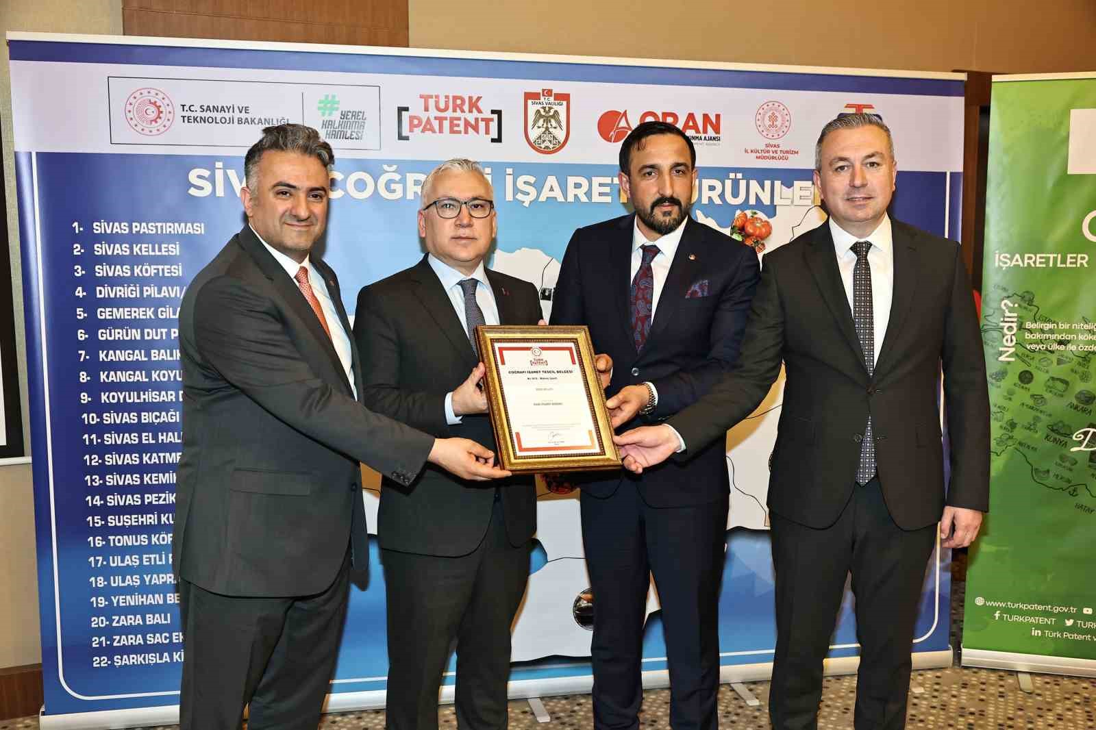 Sivas kellesi coğrafi işaret tescili aldı
