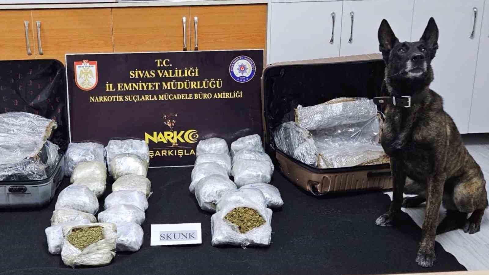 Sivas’ta 12 kilo uyuşturucu ele geçirildi: 2 tutuklama
