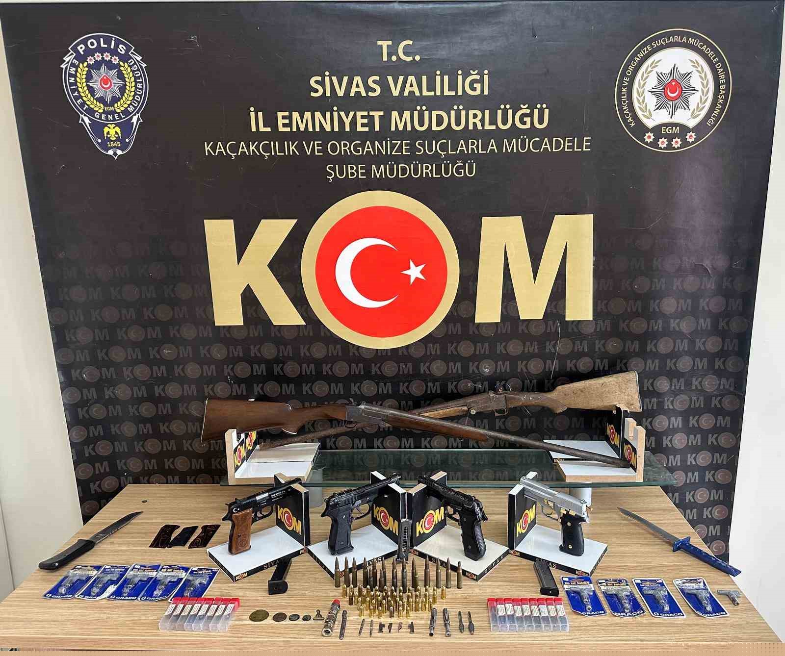 Sivas’ta kaçak silah operasyonu: 1 kişi tutuklandı
