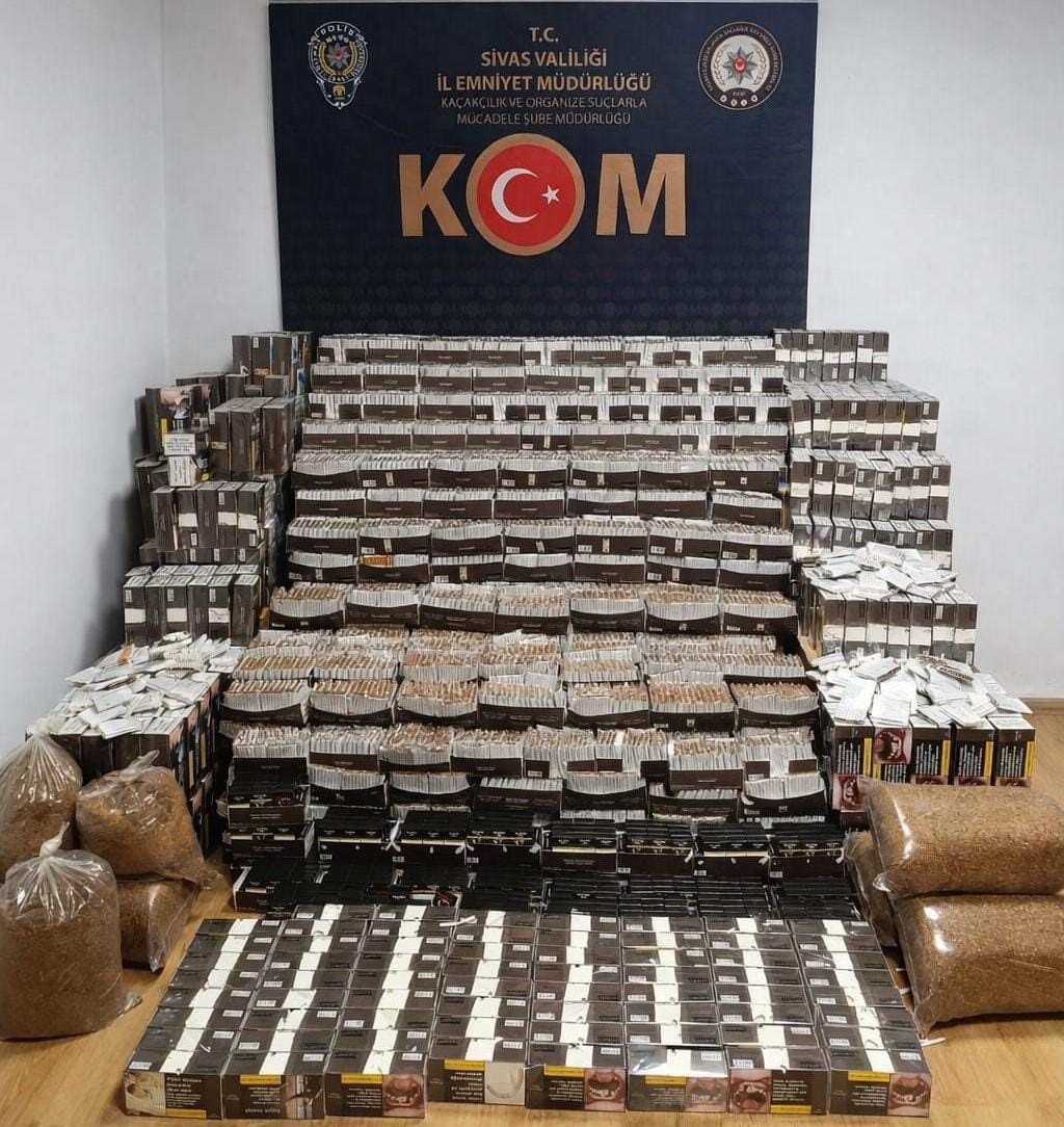 Sivas’ta on binlerce makaron ele geçirildi
