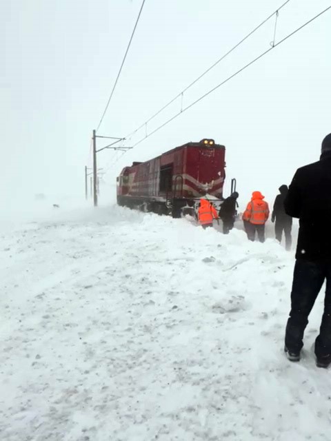Soğuk hava ve kar yağışı demiryolu ulaşımını da olumsuz etkiledi
