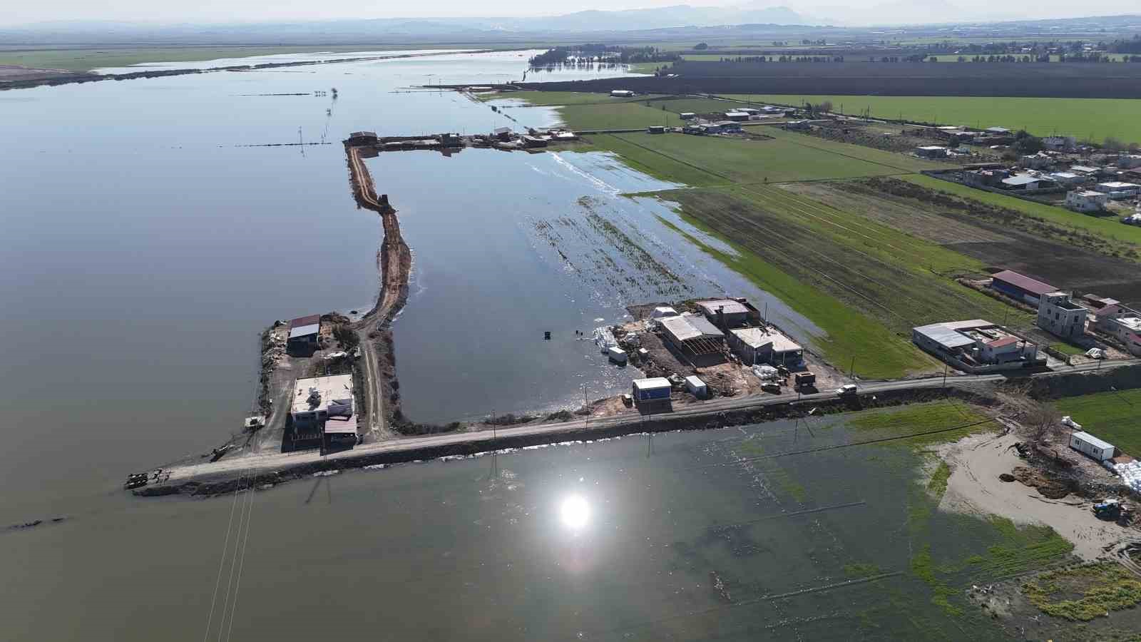Son 65 yılın en kurak yılını geride bırakan Hatay’da etkili olan yağışla tarım arazileri su altında kaldı

