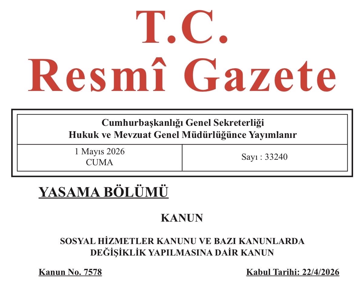 Sosyal Hizmetler Kanunu Resmi Gazete’de yayımlandı
