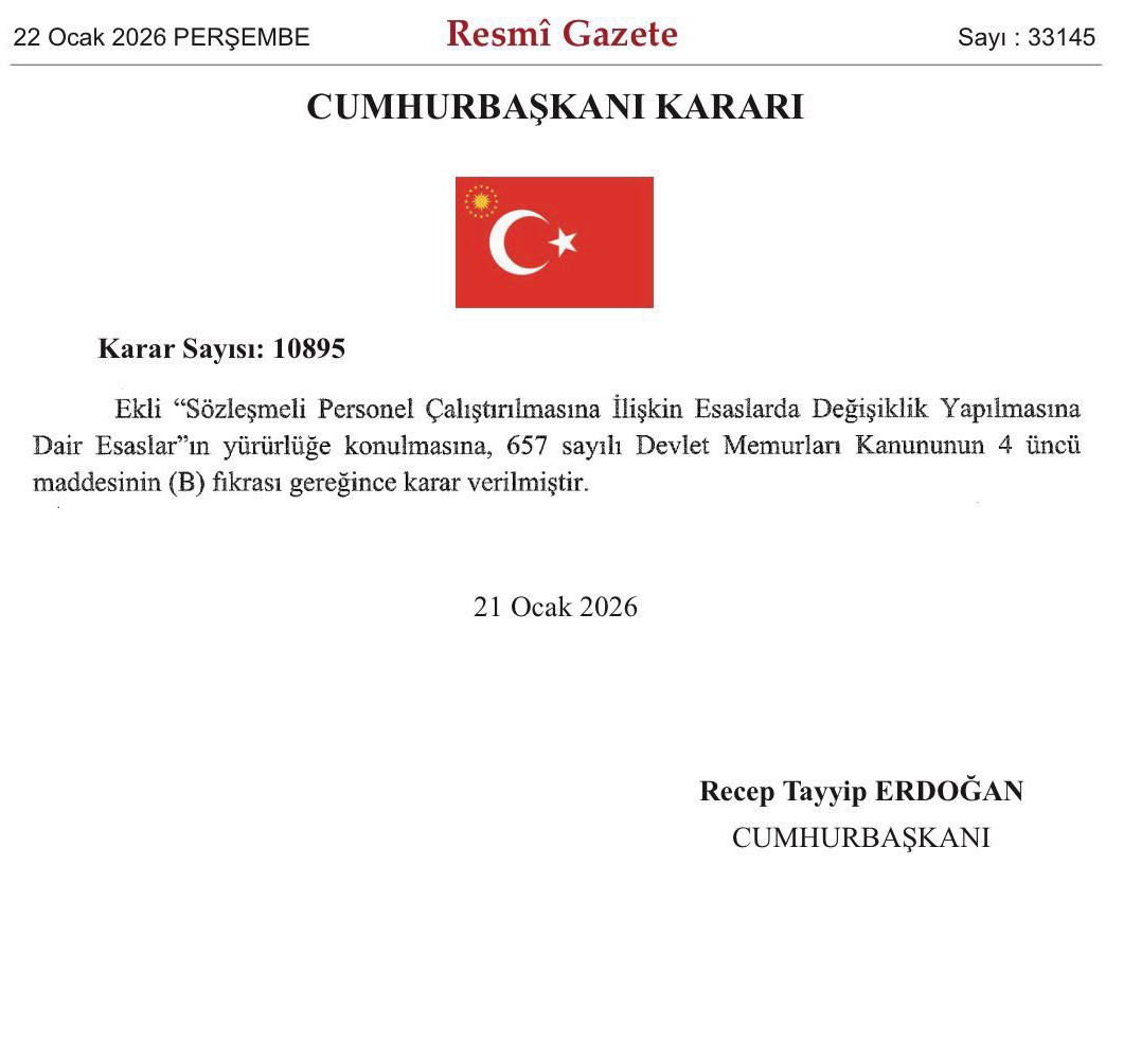 Sözleşmeli personele doğum ve evlat edinme sonrası yarı zamanlı çalışma hakkı yürürlüğe girdi
