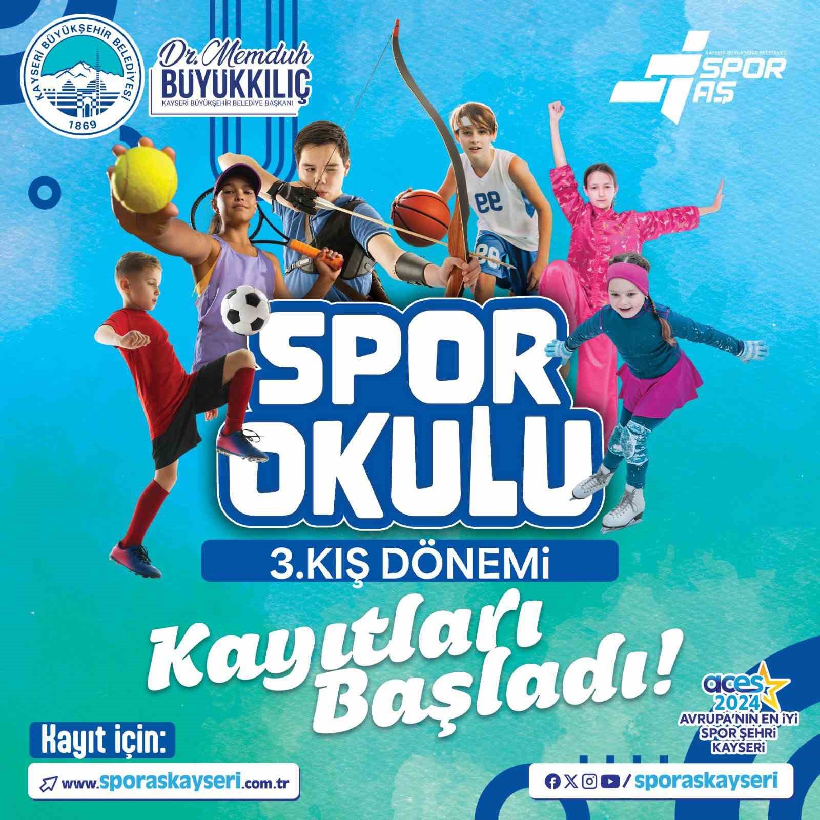 Spor A.Ş.’nin 3. kış dönemi spor okulu kayıtları başladı
Spor A.Ş.’nin 3. kış dönemi spor okulu kayıtları başladı